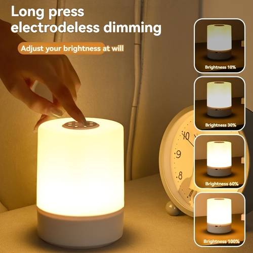 2025 recommendation touch bedside lamp dimmable desk lamp 3 color warm white led light usb rechargeable portable touch night light mini night light valentines day gift decorative item suitable for bedroom living room office desk