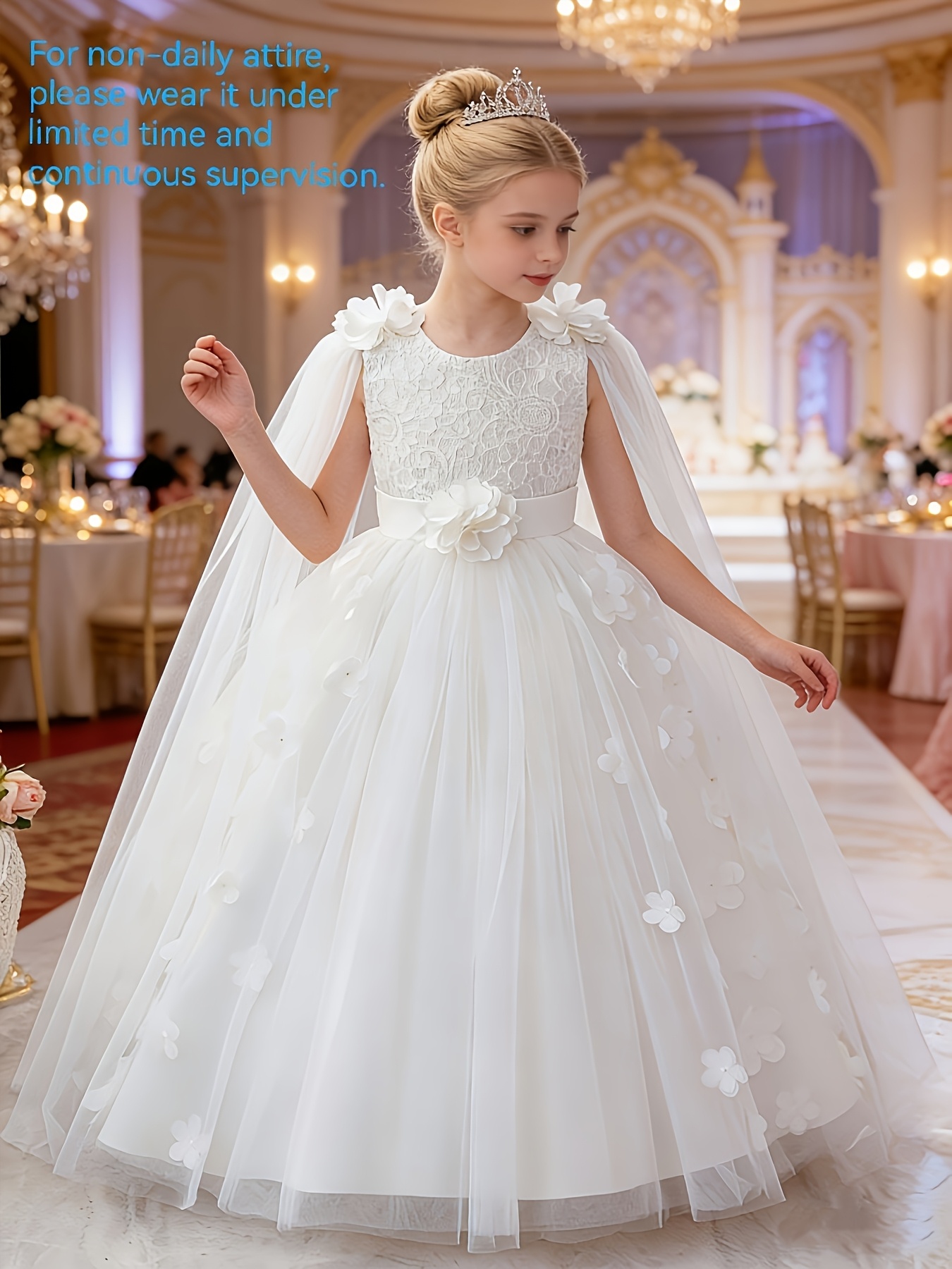 white dresses for girls sold on Temu United States