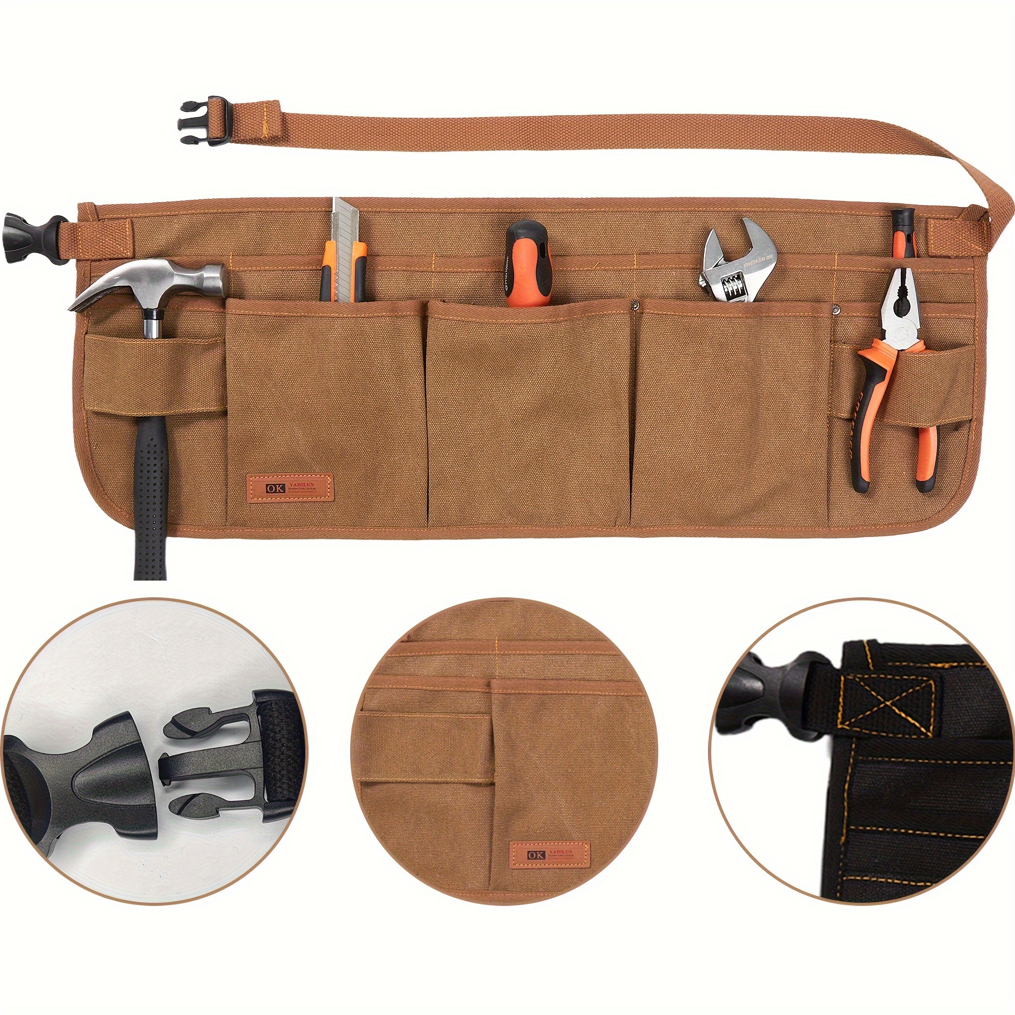 

Organize Your Tools With 11 Pockets: Adjustable Work Apron For Outdoor Work, Woodworking, Art, And Handicrafts - Bobode