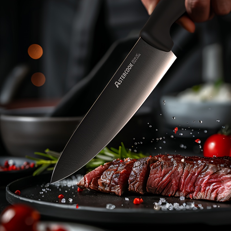 

8inch/10inch/astercook Titanium Chef's Knife, 8/10 Inch 's Knife, Cutting Knife, Dishwasher Safe, Chef's Knife Titanium With Ergonomic Handle, Kitchen Gadgets, Kitchen Gifts For Mom And Dad