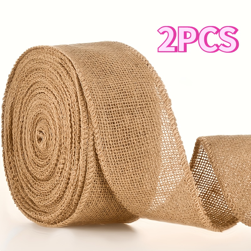 TEMU 2 Rotoli di Nastro Intrecciato da 4 cm/1,57 pollici di Larghezza x 2 m/78,74 pollici di Lunghezza, per Artigianato, Confezioni Regalo,