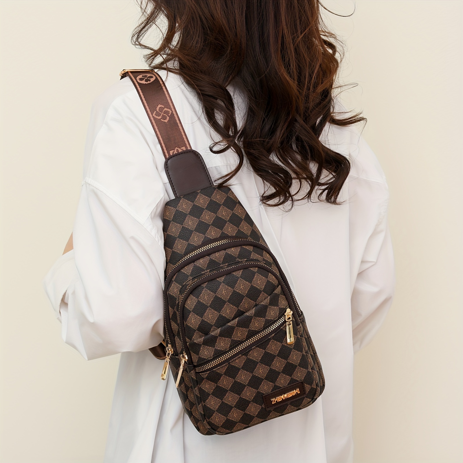 

Geometric Pattern Chest Bag, Trendy Small Sling Backpack, Casual Crossbody Bag Fanny Pack