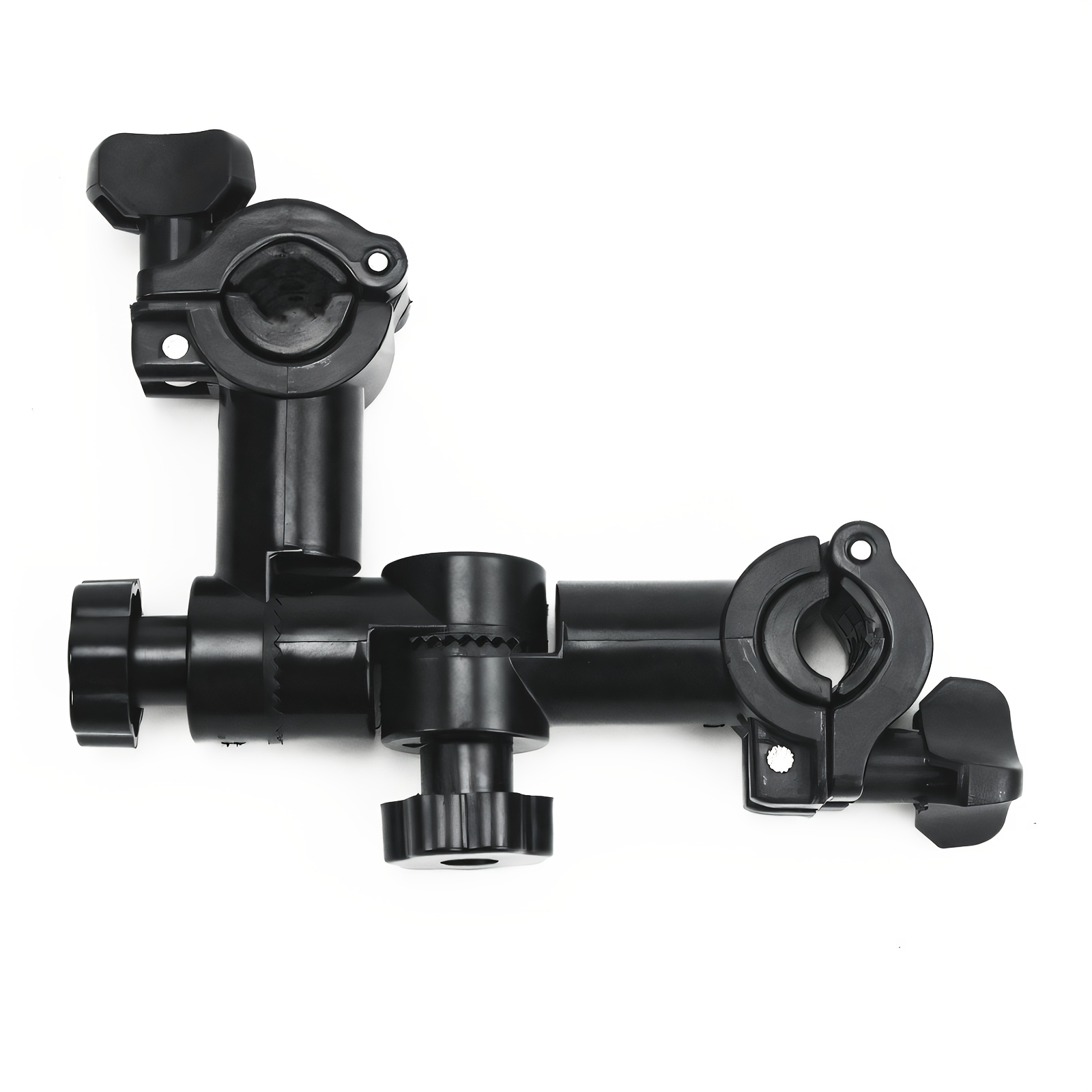 Image of 1pc Multifunctional Fishing Rod Holder With 360° Adjustment – Universal Clamp Mount For Boat Seats, Kayak, Pontoon – Fits 16-25mm Round Tube – Rod, Net, And Umbrella Holder Combo