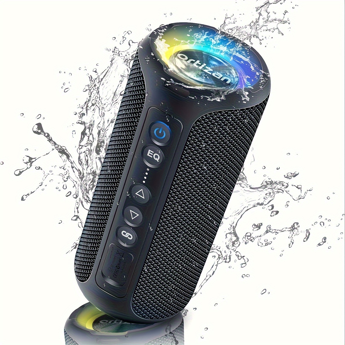 

Ortizan Bt Speakers, 40w Loud Stereo Portable Wireless Speaker, Waterproof Shower Speakers With Bt 5.3, , Led Light, Microphone, Stereo For Home, Outdoor