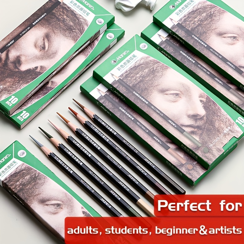 10pcs Skin Tone Colored Charcoal Pencils Drawing Set