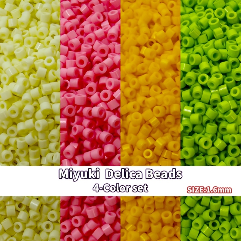 TEMU Serie Colori Fiori di Ciliegio, MIYUKI, Set da 4 Colori, Perline Delica, 3688 pezzi , 922 pezzi per , 30g , 5g per , Misura 1.6mm/0.063 pollici,