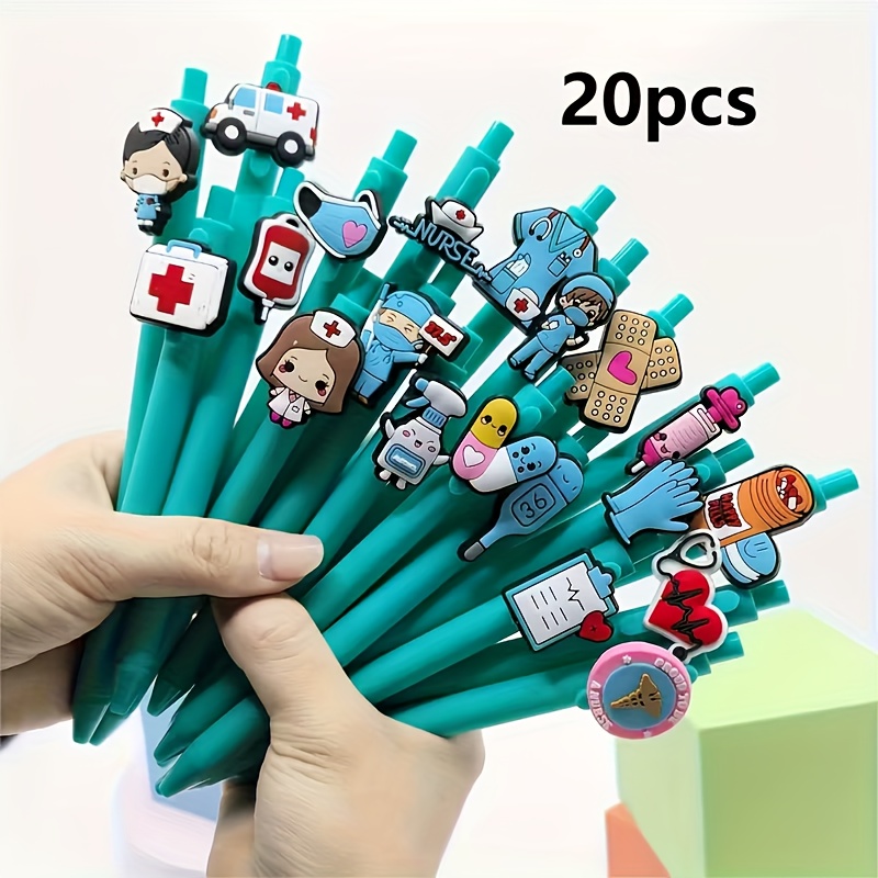 Image of 20pcs Nurse And Doctor Ballpoint Pens, Medical Record Pens, Ideal Gift For Nurses And Doctors, Random Styles For Nurses' Day Gifts