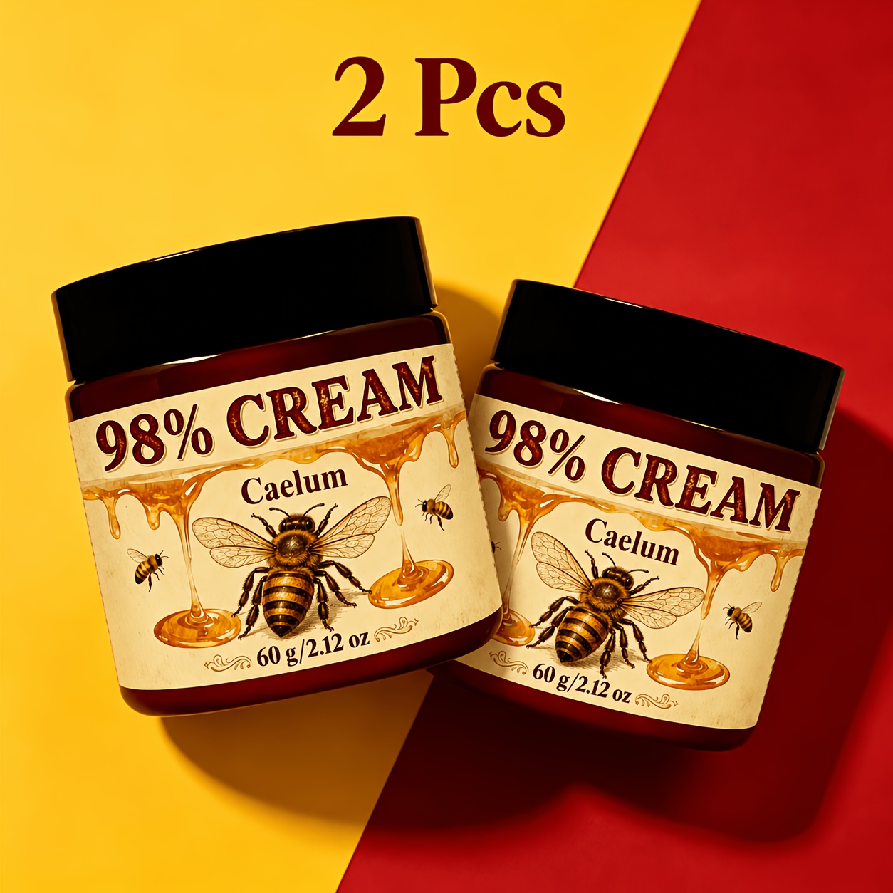 2pcs 98% Strong Bee Venom Cream: For Hand Joint Skin, Fast-acting Formula With Bee Venom And Multi-vitamins, As Foot Cream. Professionally Designed For The Elderly And Athletes, Quick, Relief