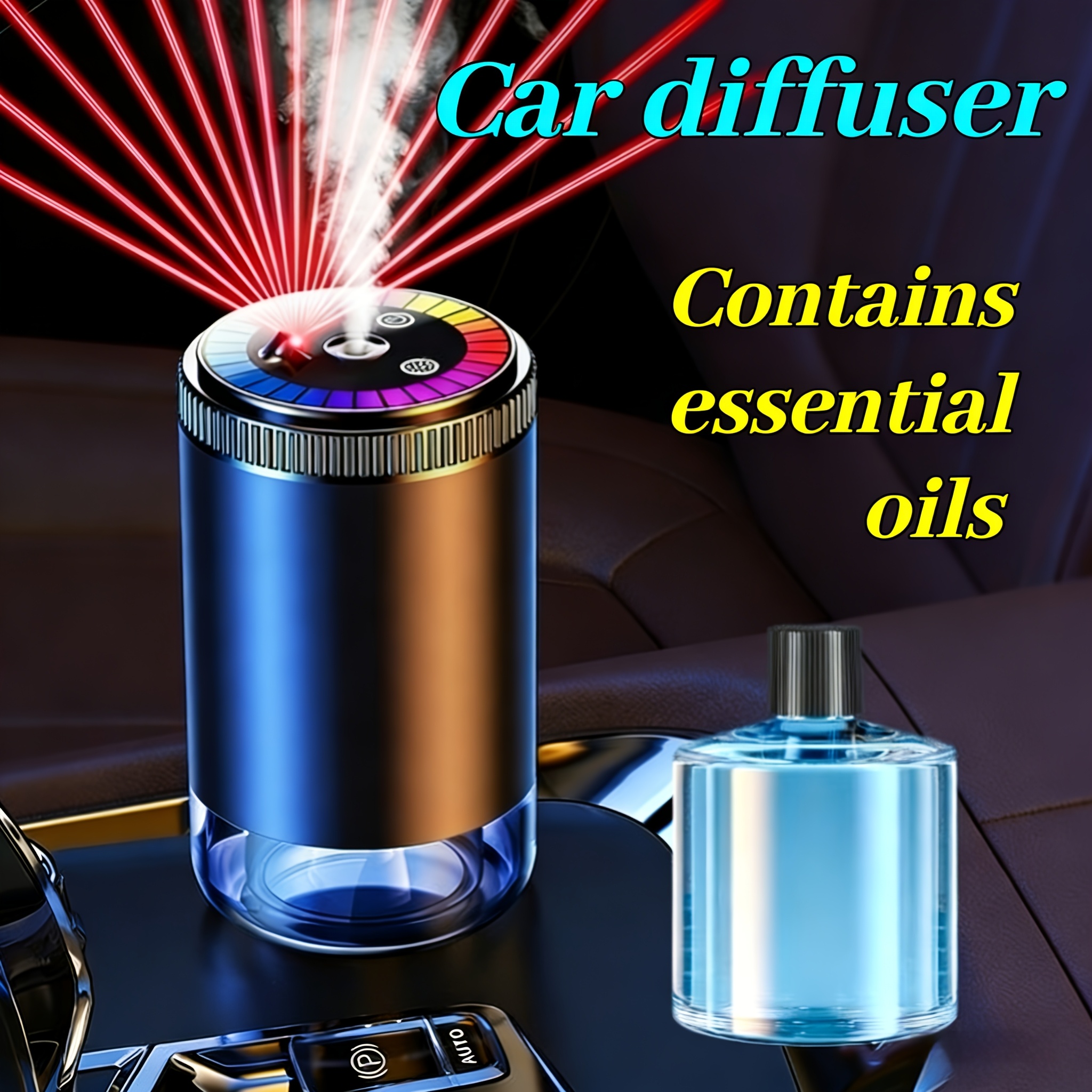 TEMU Car Diffuser, Show & Starry Mode, Natural French Scented Essential Oils/perfumes, Adjustable Fragrance Concentration, Eliminate Odor, Long- Use For 6 Months - Ocean