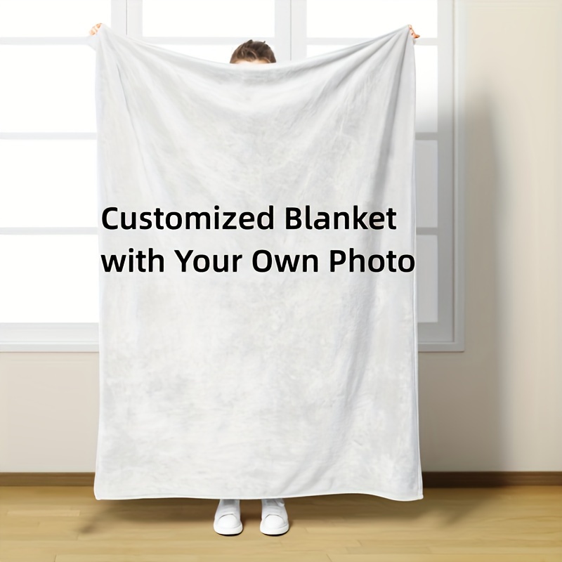 

Custom Photo Flannel Blanket - Personalized Gift For All Seasons, Soft & Cozy Throw For Couch, Bed, Office, And Travel