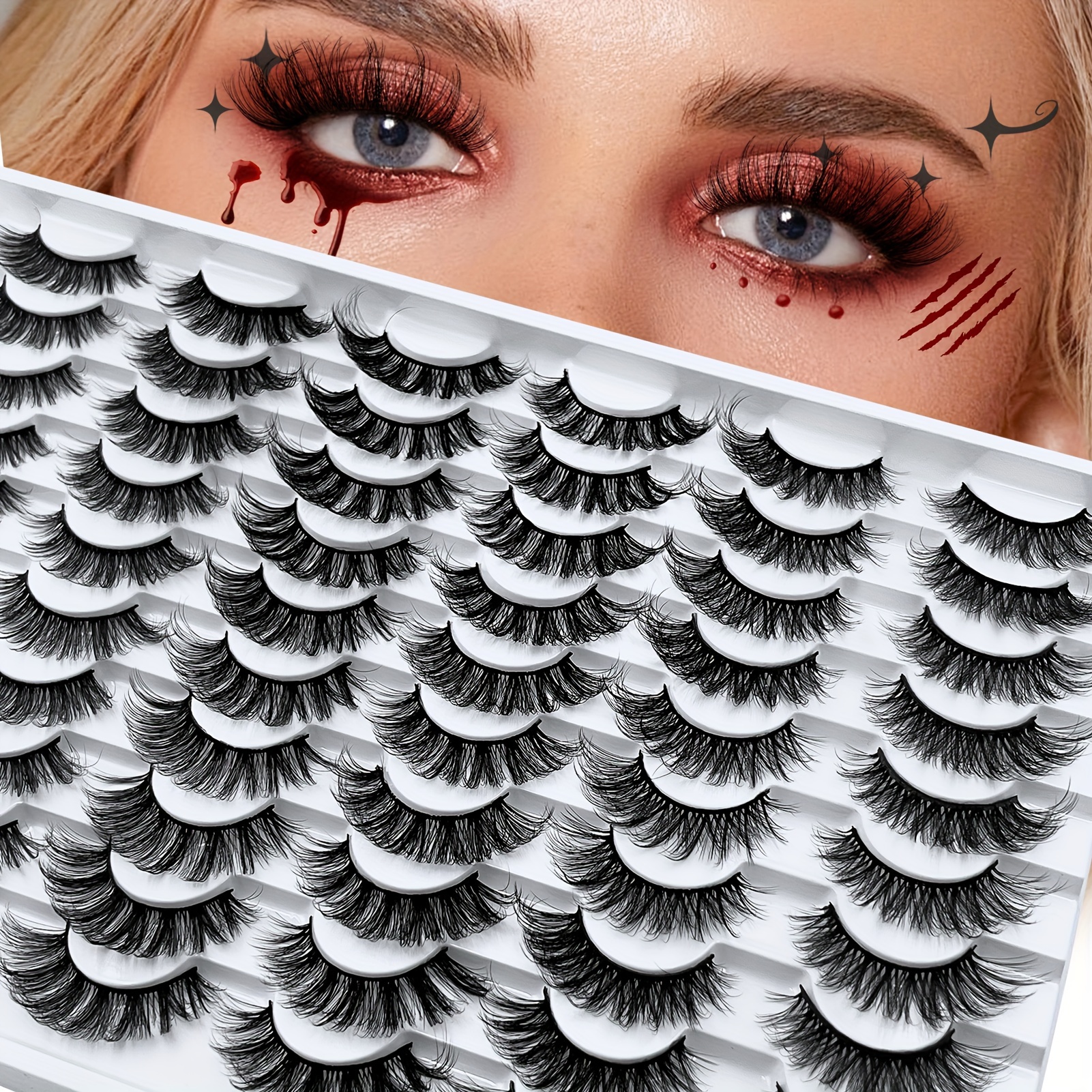 

3d Faux Mink Lashes, 30 Pairs, Natural -style, Reusable, Hypoallergenic, Suitable For Everyday, Party, , And More