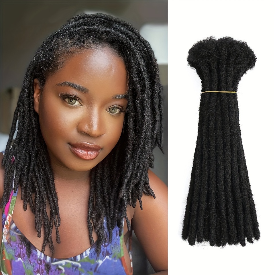 

[customer ] 10pcs Afro Dreadlock Extensions - Handmade Crochet Braids, Synthetic Hair For All Genders