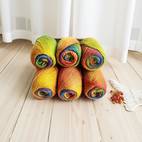 6 100 wool yarn 10 56oz total to pink gradient friendly ideal for hand crocheting knitting shawls multicolor rainbow fiber chunky yarn