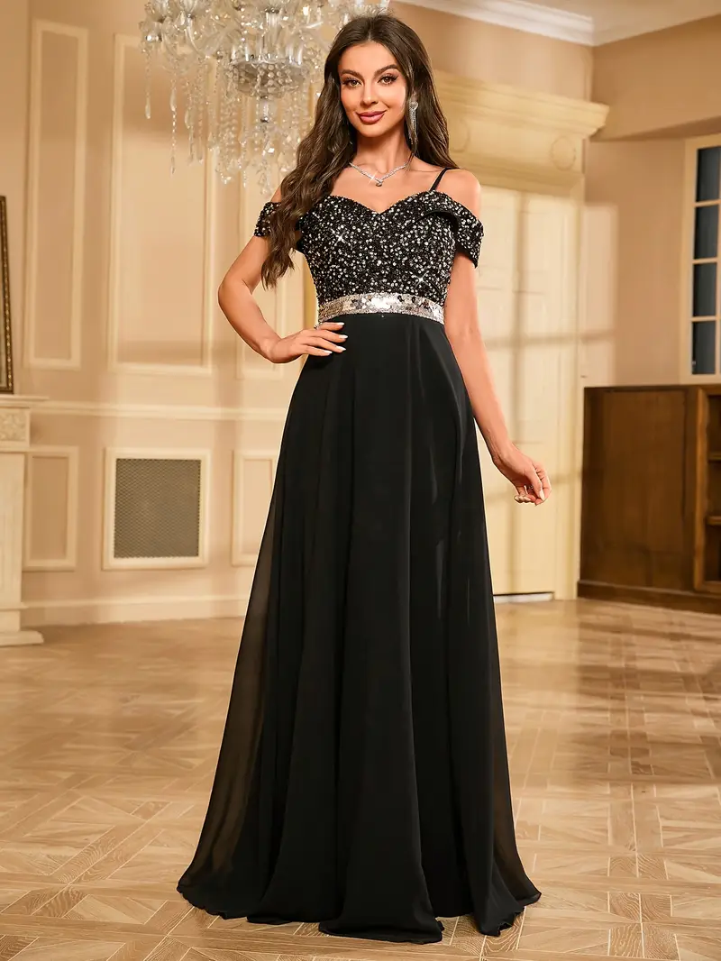 sequin dress with chiffon overlay Plus Size Sequin Chiffon Overlay Short Sleeve Evening Dress Hello Curve