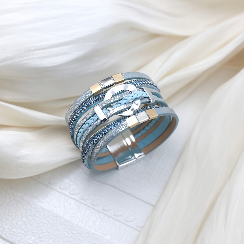 Image of A Faux Leather Magnetic Bracelet In A New Mediterranean Design., For Teenager, For Teenager