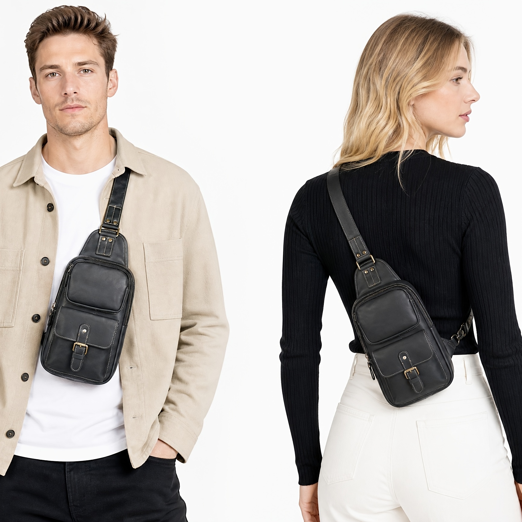 Premium Cowhide Chest Bag 1315