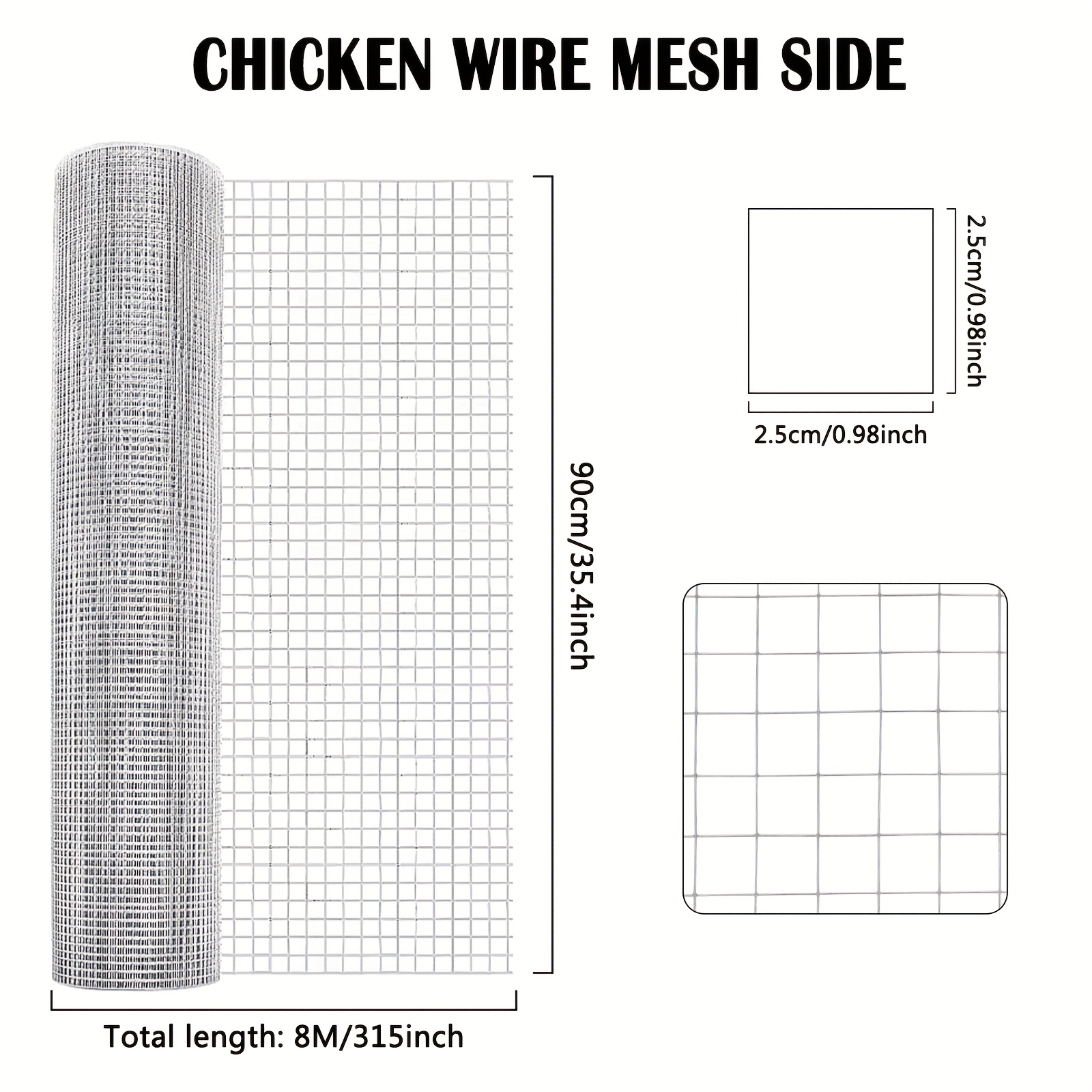 1pc 800x90cm metal wire barrier cat safety net for   mesh for poultry enclosure vegetable garden trellis fencing with rust resistant coating