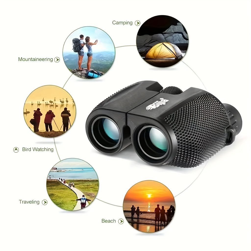 Image of Professional-grade 10x25 Compact Binoculars For - Optical For Hunting, Bird Watching & Telescope (for Telescope Compatible For , Outdoor Observation)