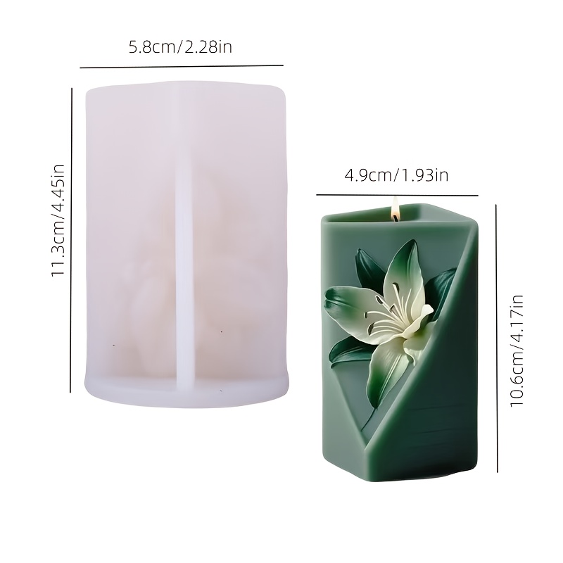 E-shop Lilien-Duftkerzen-Silikonform - Geometrische Blumenkolben-Kerzen-Silikonform - DIY Pflanzendekoration Souvenir - Langlebige Form