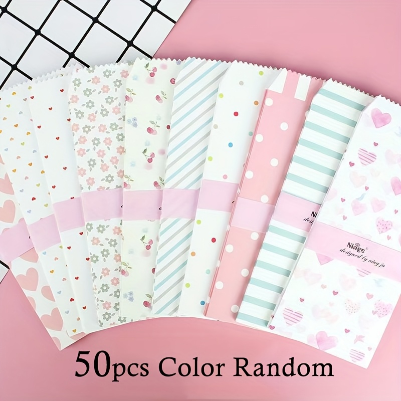 TEMU 20/40/50 Colored Envelopes With 10 Different Designs - Cash Envelopes, Small Envelopes, Money Envelopes, Manila Envelopes, Coin Envelopes, Card