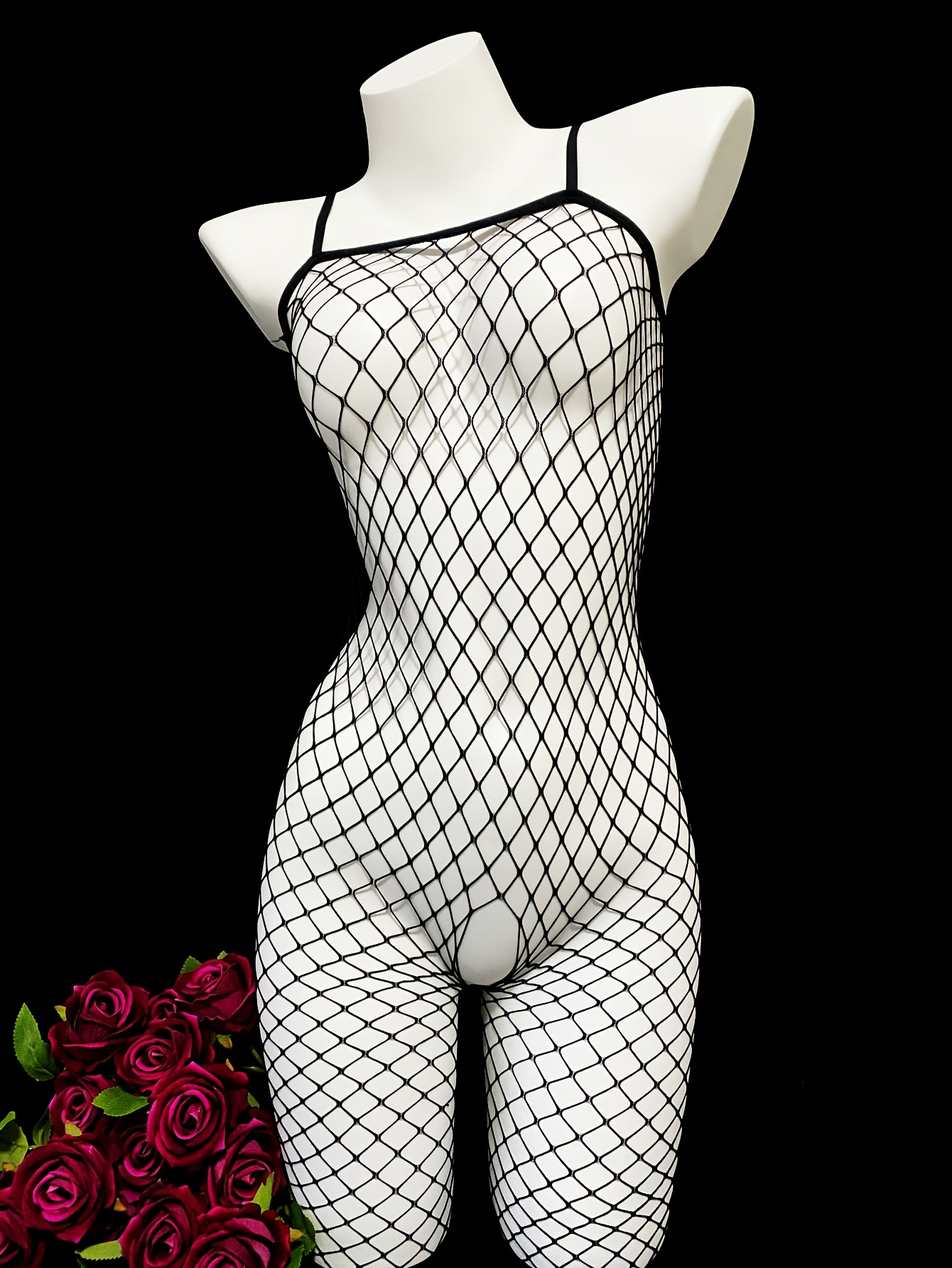 cut-out fishnet bodystocking with open - women's lingerie and underwear -  women's lingerie & lounge - Temu