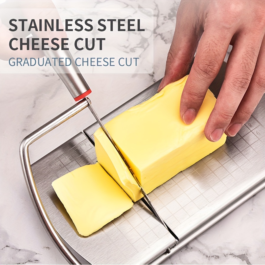 

Stainless Steel Cheese Cutter With Measurements: Heavy Duty For Kitchen Gadgets