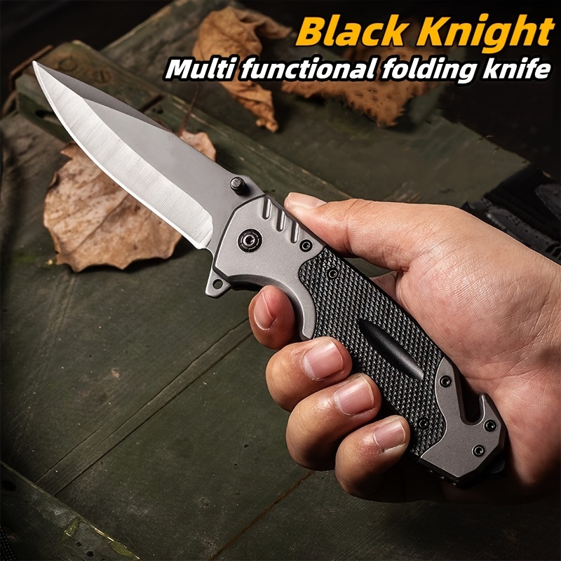 

1 Handed Quick Opening Folding Knife Made Of High Hardness Stainless Steel Material, Suitable For Camping, Mountaineering And Other Activities, Is Also A Great Gift