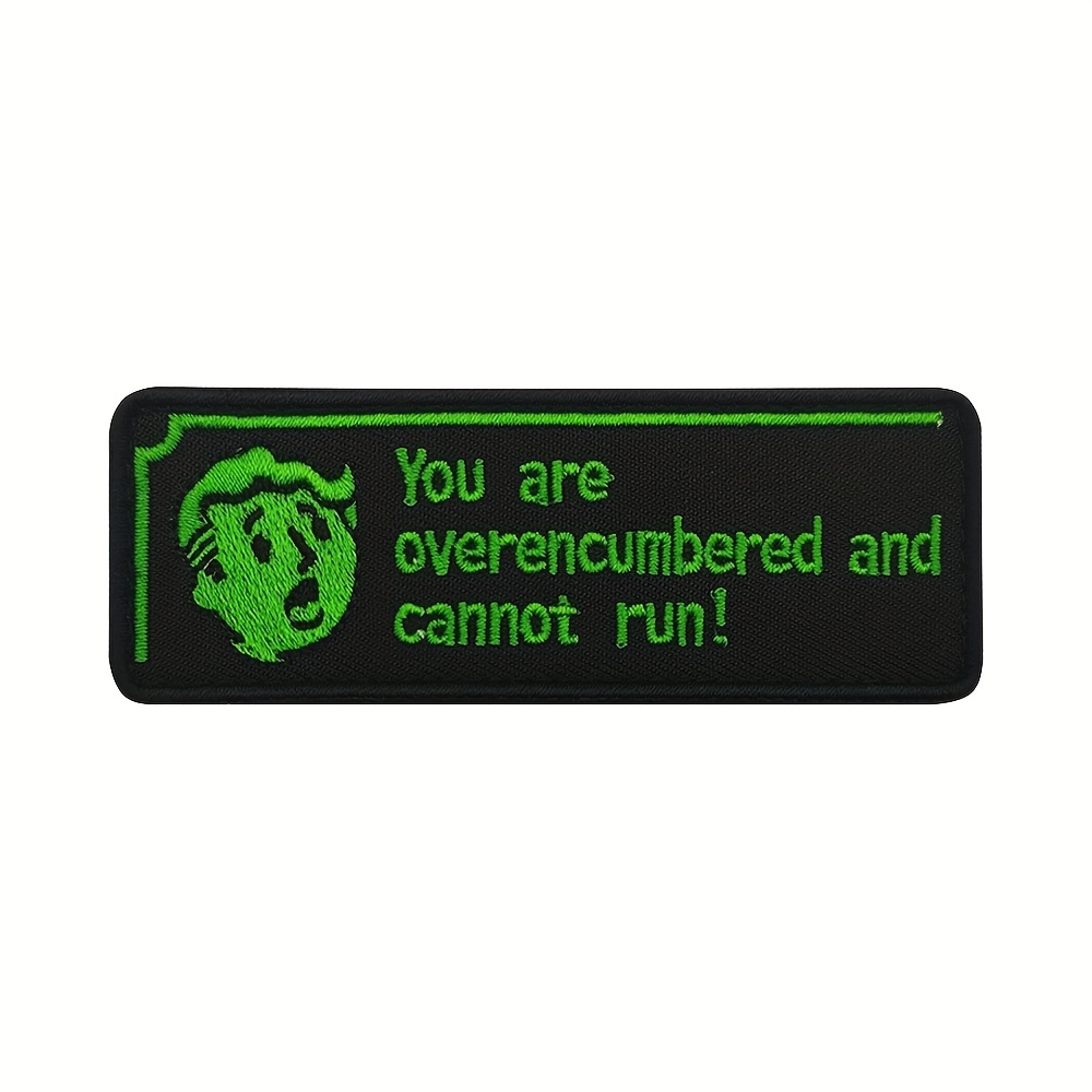 1pc You're Overencumbered And Run Patch Hook And Loop Patches, Applique For Jackets, Jeans, Clothes, Backpacks, Bags