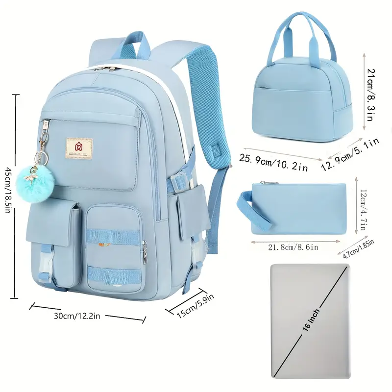 3pcs backpack women 15 6 inchbackpack set lunch bag pencil - Temu 3pcs backpack women 15 6 inchbackpack set lunch bag pencil - Temu