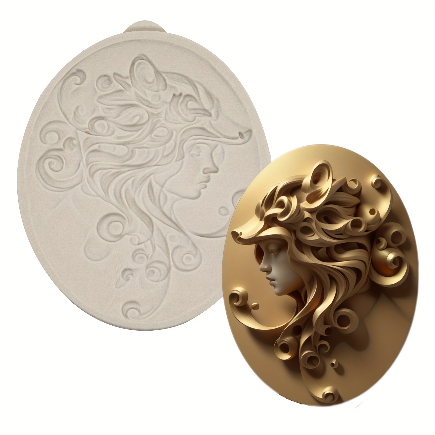 

Artistic Girl Silicone Mold For Resin, Clay & Chocolate - Versatile Baking And Crafting Tool By Seas Embroidery