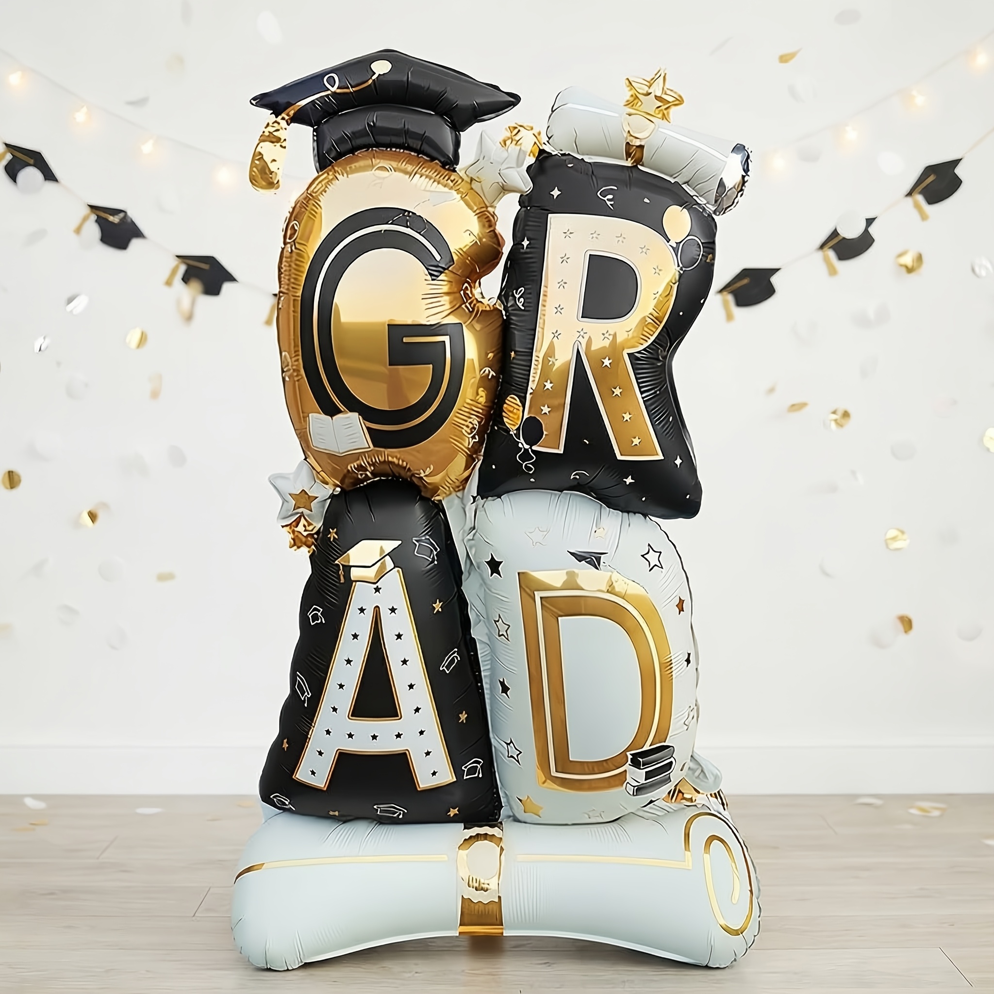 Large Graduation Photo Banner – 72x44 Inch – White – Polyester – Sophena