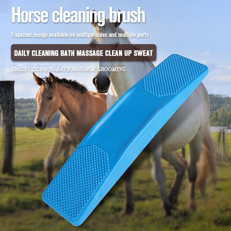 

Horse Grooming Brush, Daily Cleaning Bath Massage Sweat Scraper, Horse Cleaner, Removing Dried Loose Hair, Available In Red/black/blue Colors