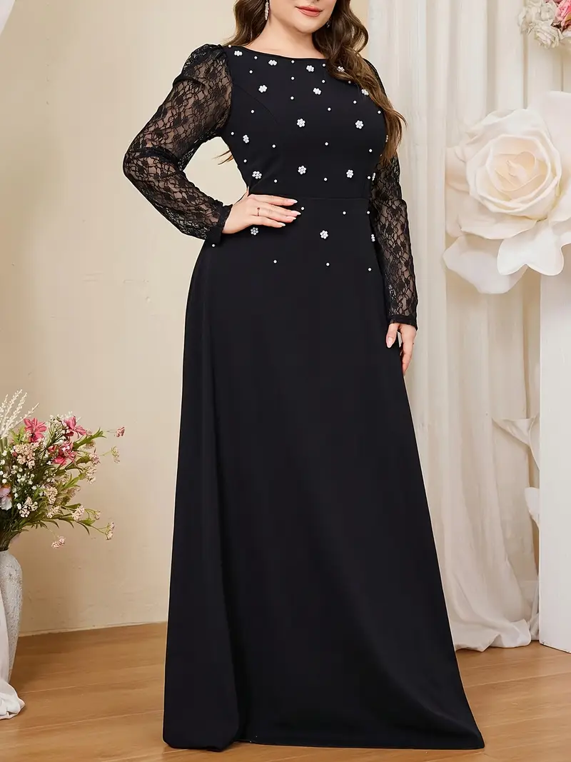 plus size plus size womens black fluffy pearl contrast lace - Temu Germany plus size plus size womens black fluffy pearl contrast lace - Temu Germany