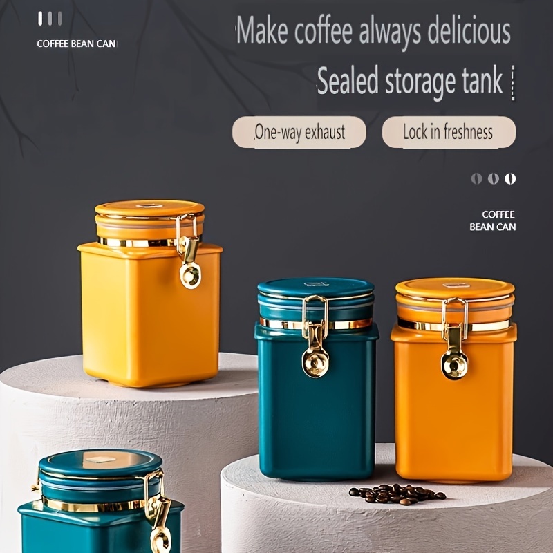 Snack Storage Box With Handle Adn Wooden Lid Coffee Bean - Temu Canada