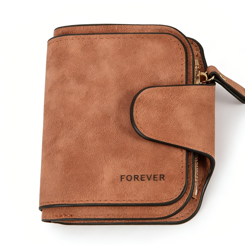TEMU Custom Photo Women's Bifold Wallet- Personalized Matte Card Holder With Zipper Coin Pocket, Gift For Girlfriend Or Mom