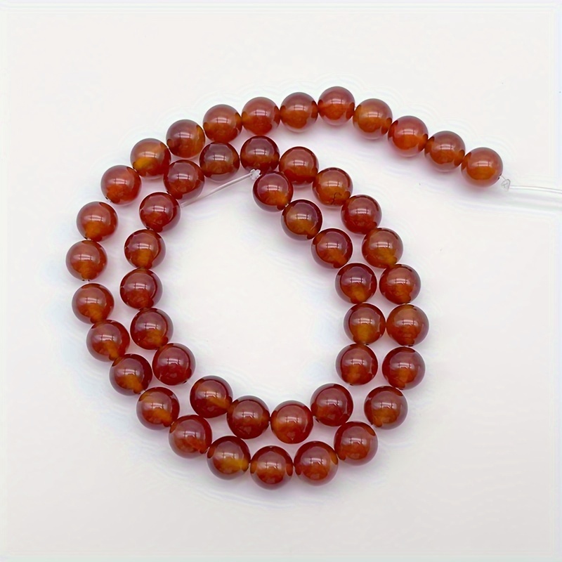 

6/8/10mm Red Carnelian Natural Stone Diy Hand Chain Necklace - Perfect For Men And Women, Great For Birthdays And Festivals - Artisan Crafted