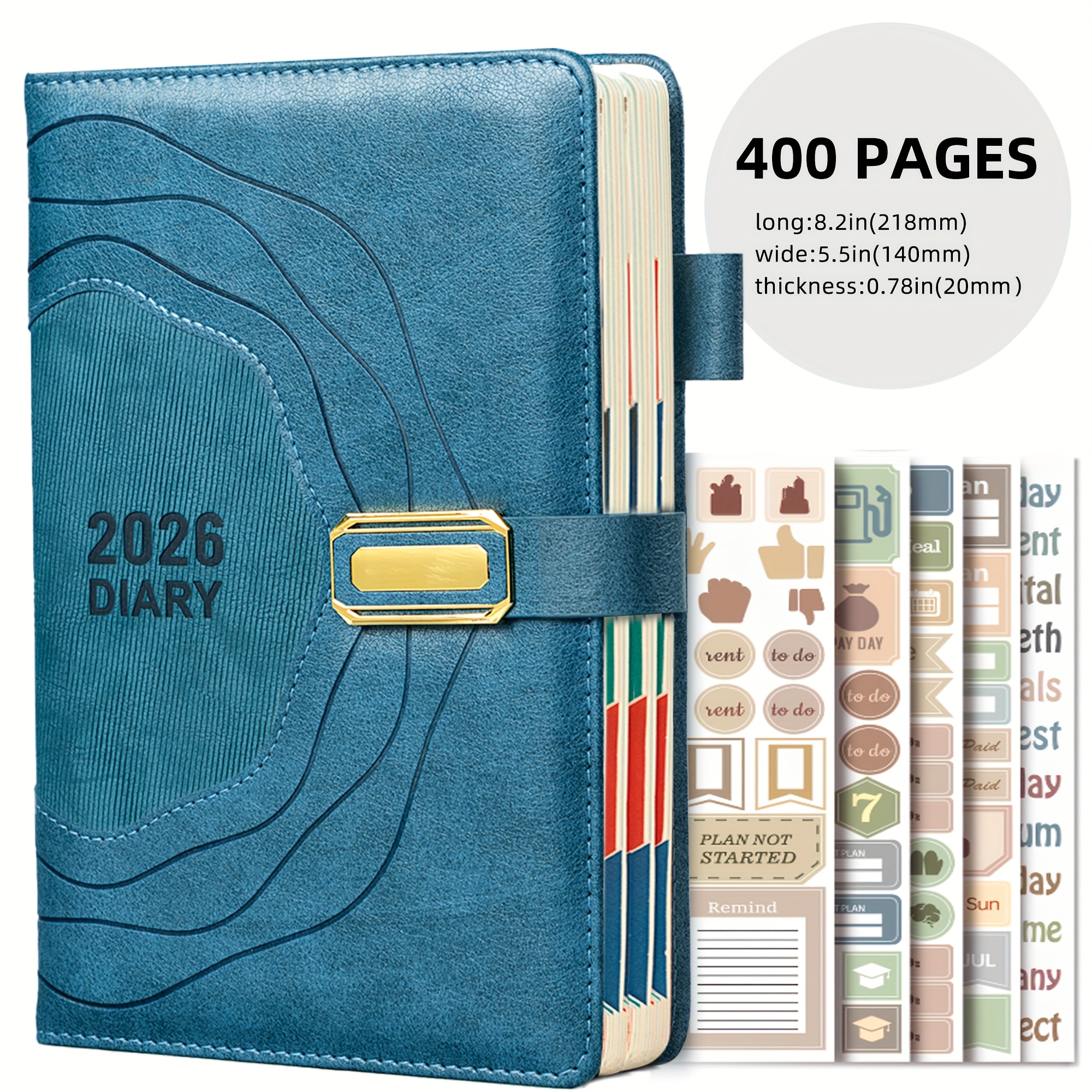 E-shop 2026 Tagesplaner und Kalender Magazin | 400 Seiten Robuster Hardcover, 365 Tage -Liste | Das perfekte Teenager-Geschenk für Jahr |