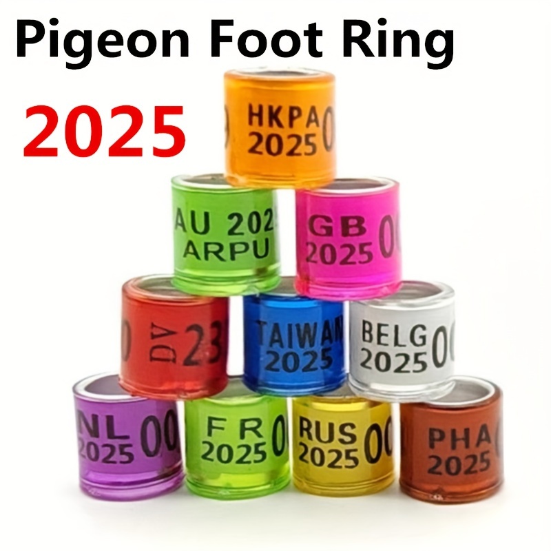 

2025 New Foot Ring To Prevent Loss, Featuring A Marking System, In Multiple Colors For Carrier And Racing Pigeons.