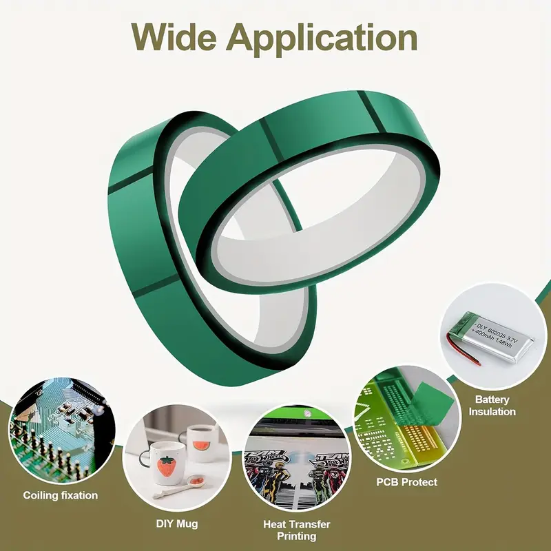 2 Rotoli Nastro Kapton 50mm X 33m - Resistente Fino A 280°C | Per Elettronica, Saldatura E Isolamento - Foto 8