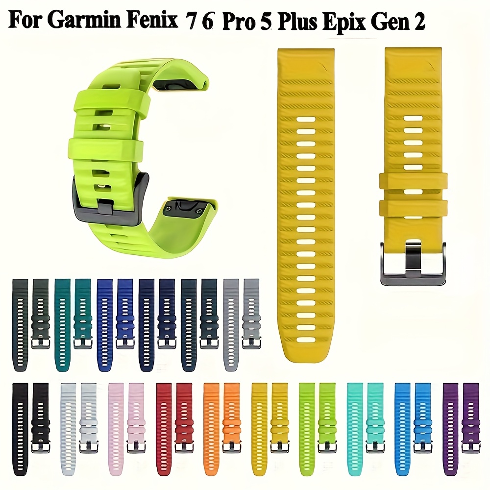 26mm, 22mm, 20mm Silicone Watch Band Straps for Garmin Fenix 6X 6 6S Pro 7X 7 Easyfit Wristband Fenix 5 5X 5S Plus Smartwatch Bracelet, Smartwatch Replacement Strap, Smartwatch Accessories, Smartwatch Strap