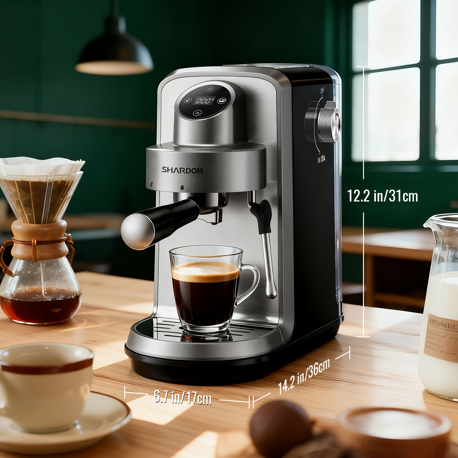 Espressomachine voor 1 of 2 kopjes