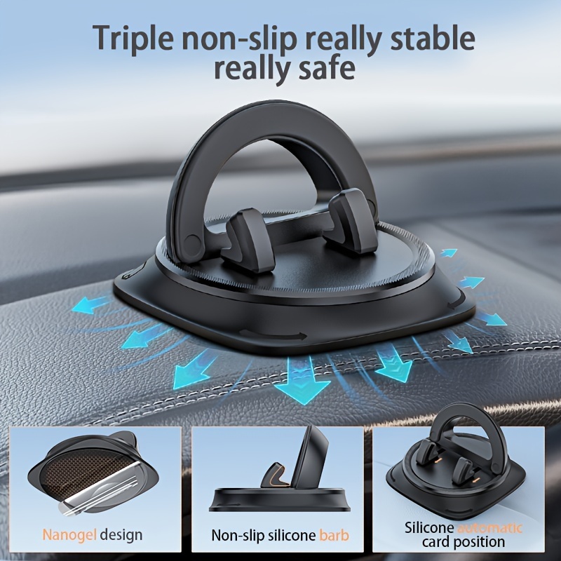 

Cheges Car Phone Mount With 360° , Grip & Silicone Anti-slip Pad - Dashboard Navigation Holder For Cars, Offices & Homes, Phone Stand, Interior Accessories