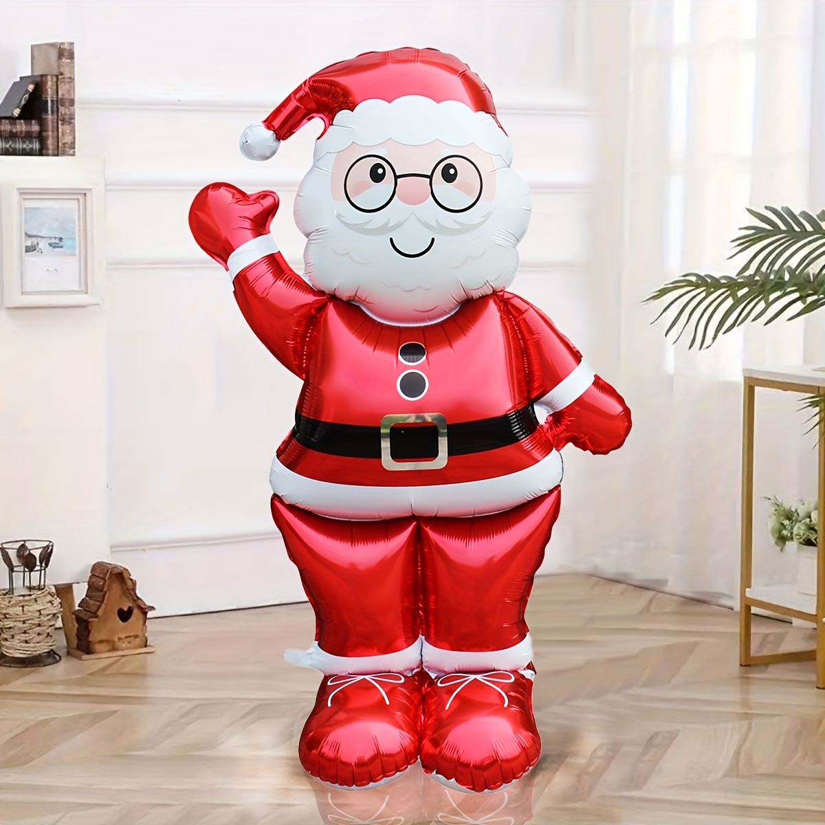 

1pc Large Santa Claus Aluminum Foil Balloon 61-inch - Perfect For Christmas Party Decoration And Themed Events, Suitable For New Year & Seasonal Celebrations, No Electricity Needed, For Ages 14+