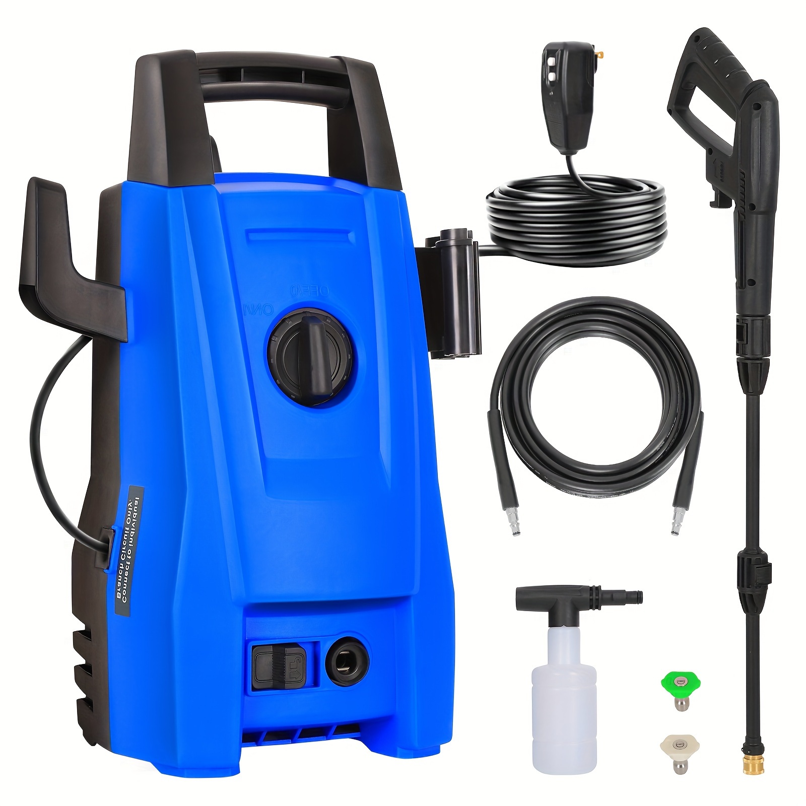 

Electric Pressure Washer, 1800 Psi 1.7 Gpm, Corded Washer With Nozzles, Foam Cannon, 20 Ft Hose, 35 Ft Power Cord, Ultra Compact, Lightweight, For Cars, Homes, Fencing