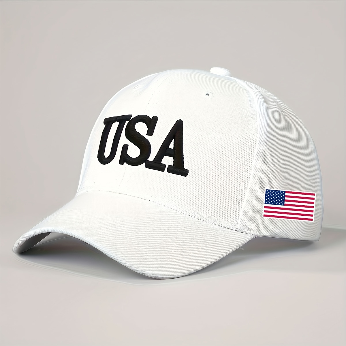 TEMU 1 Embroidered Usa Flag Baseball Cap, Unisex Trucker Hat, Breathable And Adjustable, Golf Hat For Women, Summer Fashion Curved Brim Hat For Men,