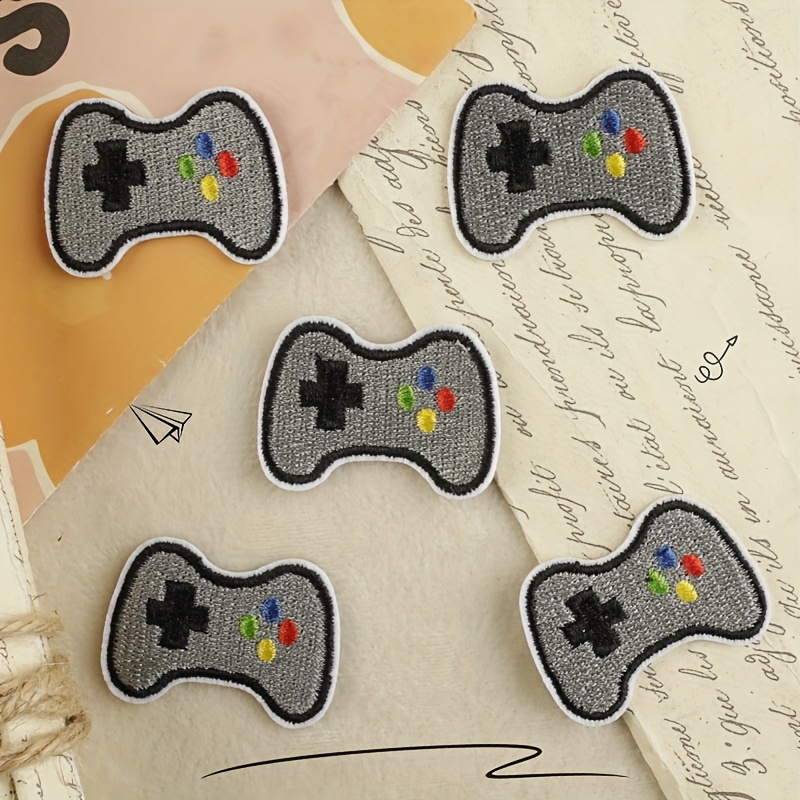5pcs Multicolor Game Console Pattern, Fabric Patch Embroidery Clothing Additions, Anime Cartoon , Iron-on, Sewing Patches Suitable For Clothes, Bags, Shoes, Hats, Home Decoration Stickers, Etc