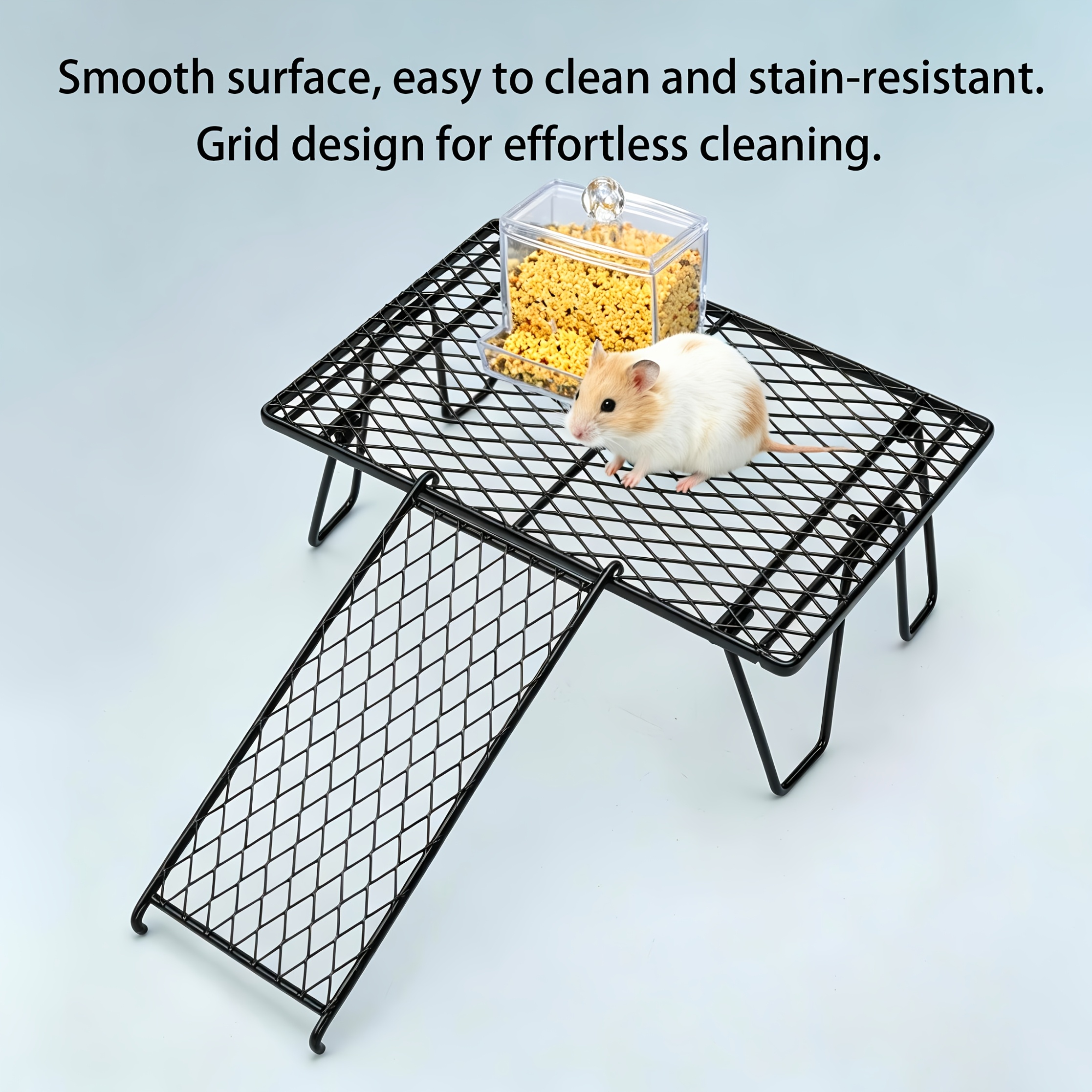 Stainless Steel Hamster Rest Platform with Ladder