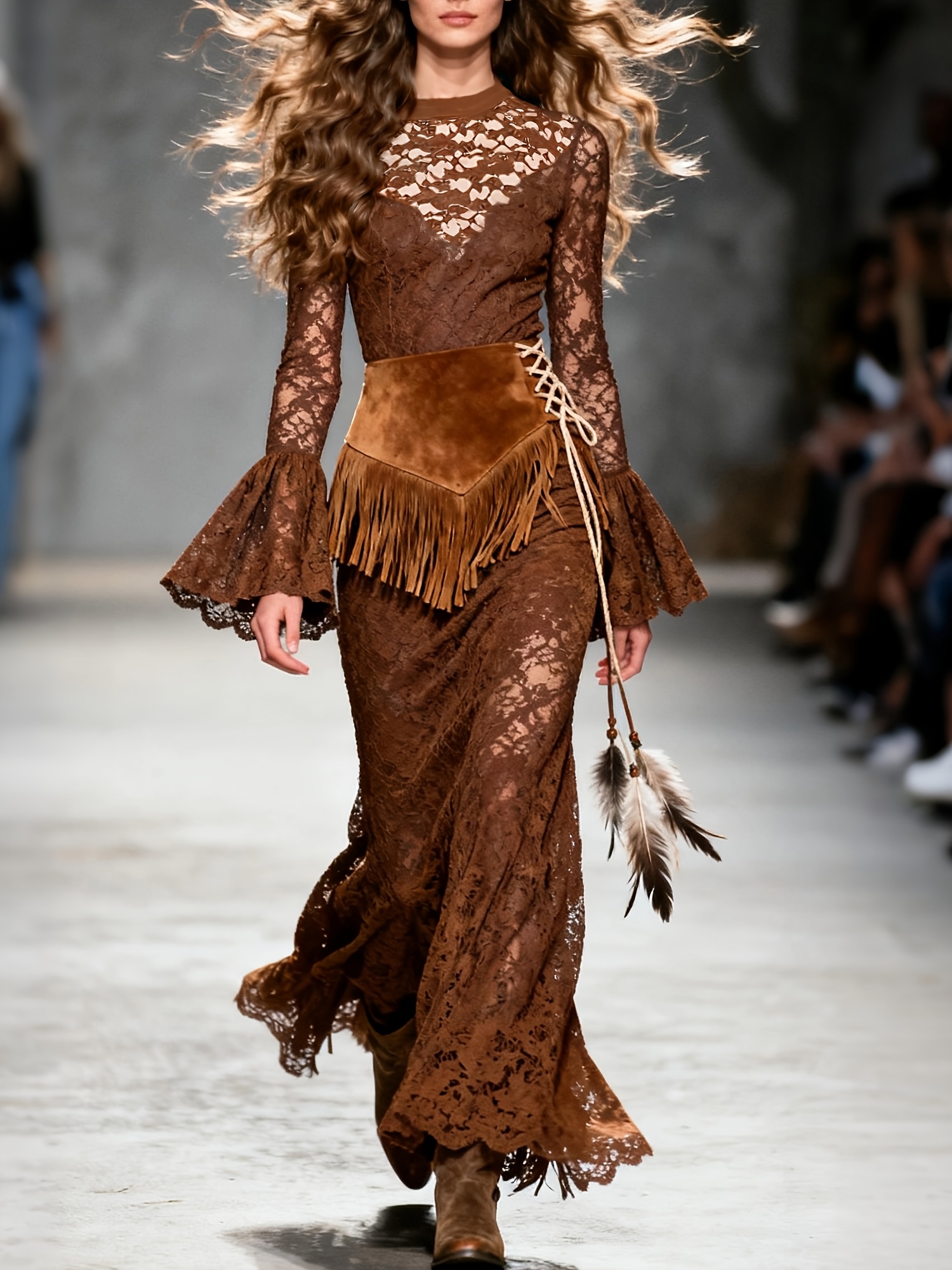 spring summer style brown vintage lace - Temu Mauritius
