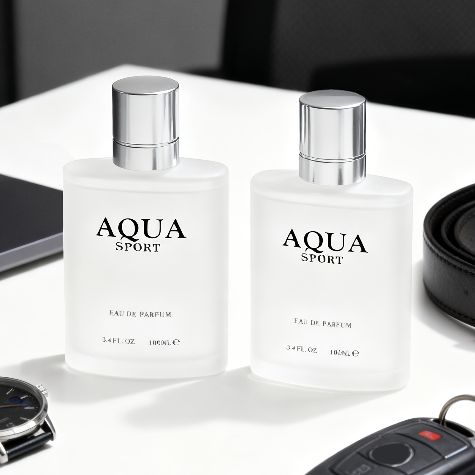 TEMU 2pack/200ml Men's Aquatic Fresh Cologne Series | Citrus & Fusion With Marine Accord | All- Scent For Career Professionals, Fitness Enthusiasts & Social | Men' Fragrance Set