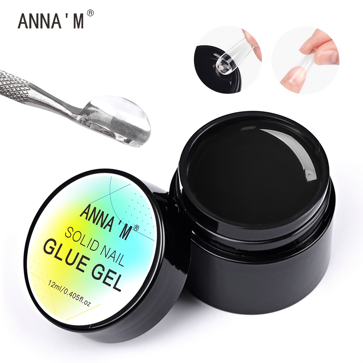 Anna' /led Nail Gel Suitable For Press-on Nails, False Tips & Rhinestones - Liquid, - For Salon Or Home Use, Long-lasting For Nail Art, False Nails & Diy Applications